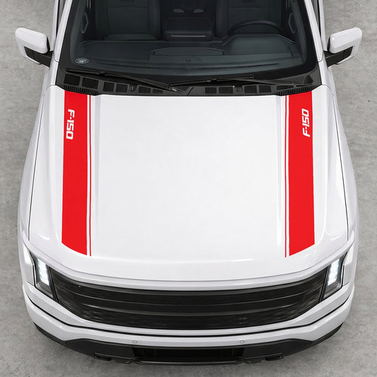 Hood Panel Decal/Sticker - Double Side Solid F150 Graphic Decal Graphic Kit - For Ford F-150 2015-2020 - Premium Vinyl