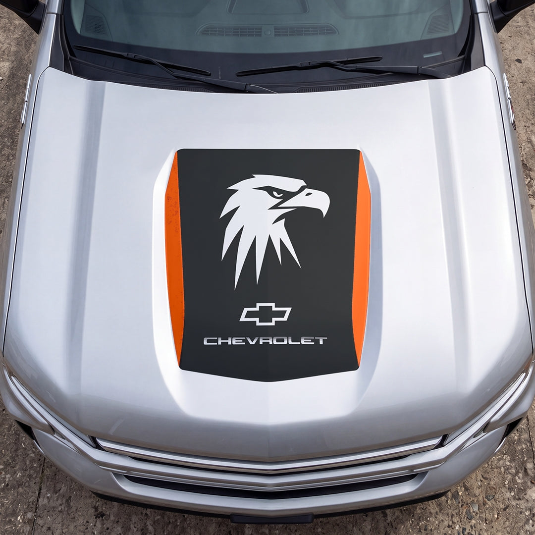 Hood Panel Decal/Sticker - Eagle Head Graphic Decal Graphic Kit - For Chevrolet Silverado 2019-2024 - Premium Vinyl