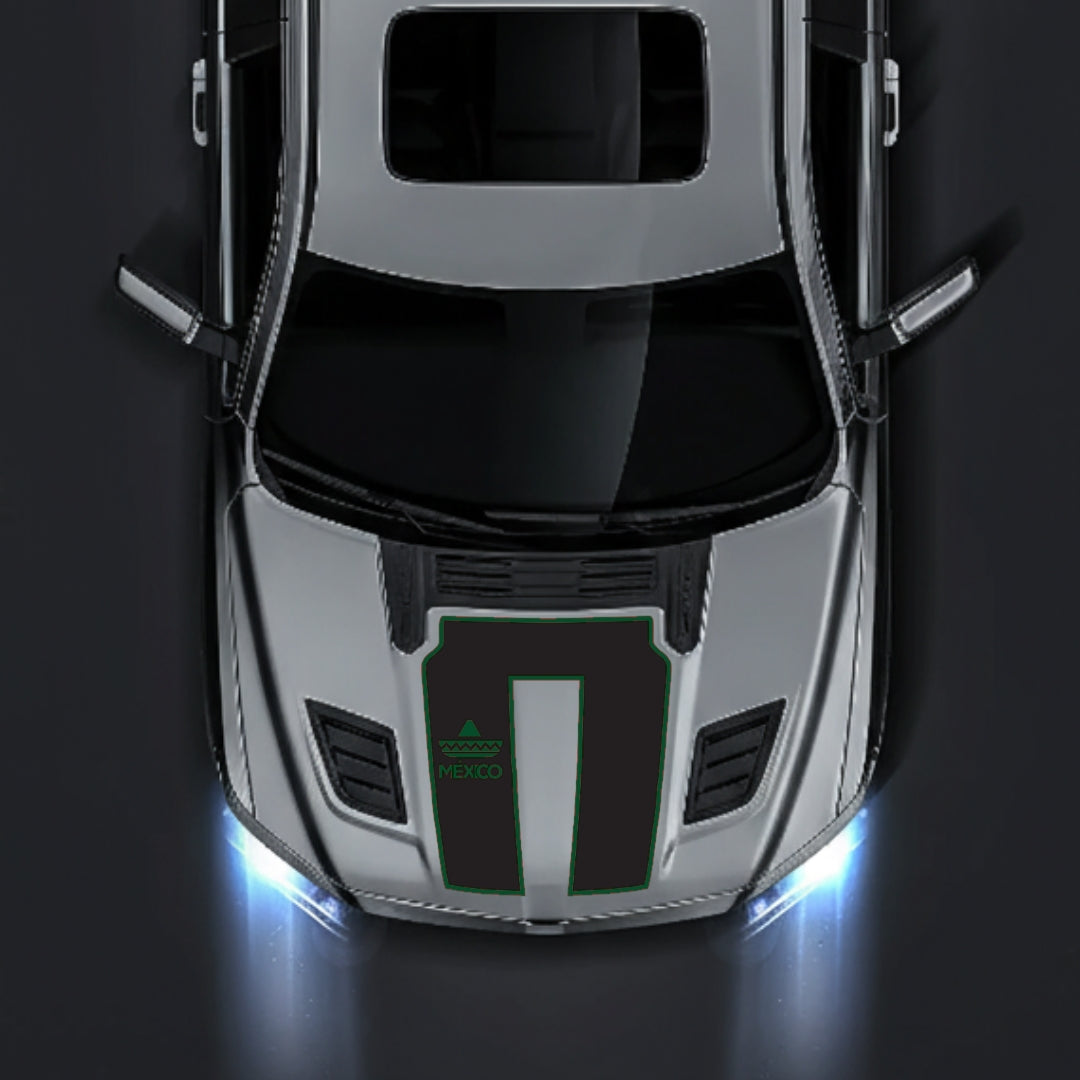 Hood Panel Decal/Sticker - Mexico Heritage - Border Graphic Kit - For Dodge RAM 1500 2019-2025 - Premium Vinyl