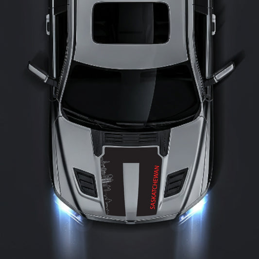 Hood Panel Decal/Sticker - Saskatchewan Skyline - Cut Graphic Kit - For Dodge RAM 1500 2019-2025 - Premium Vinyl