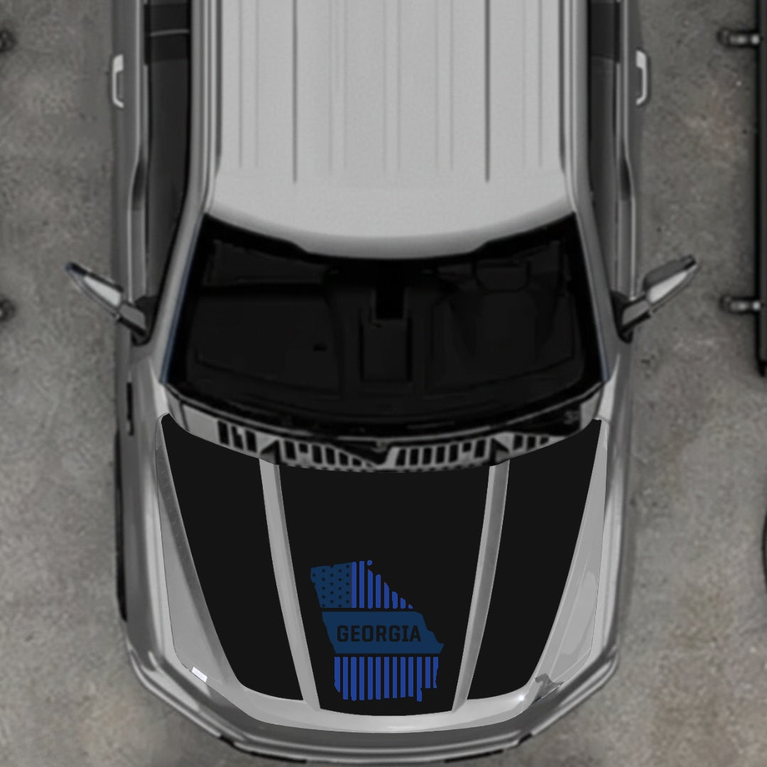 Hood Panel Decal/Sticker - Georgia Graphic Kit - For Ford F-150 2020-2026 - Premium Vinyl