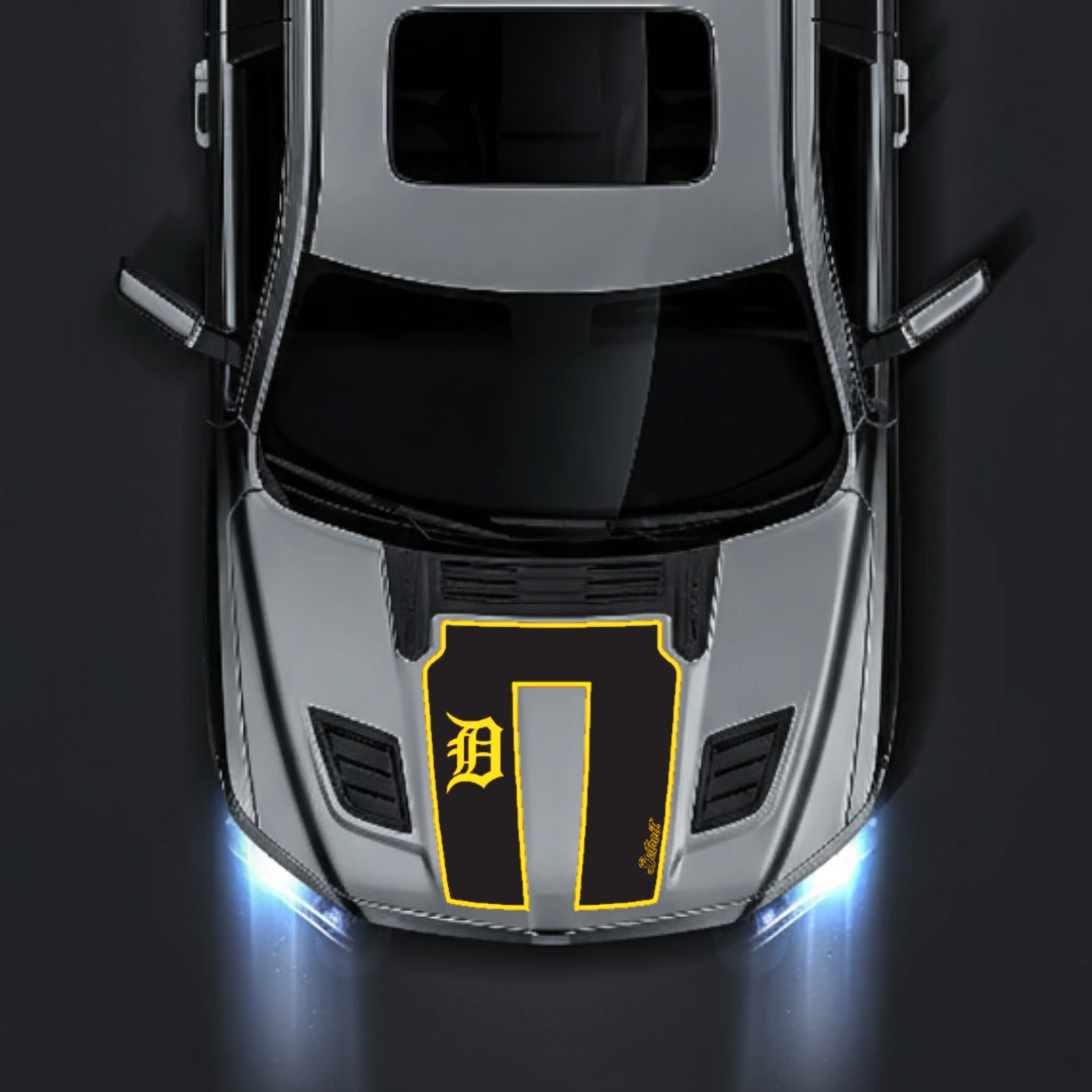 Hood Panel Decal/Sticker - Detroit Street - Border Graphic Kit - For Dodge RAM 1500 2019-2025 - Premium Vinyl