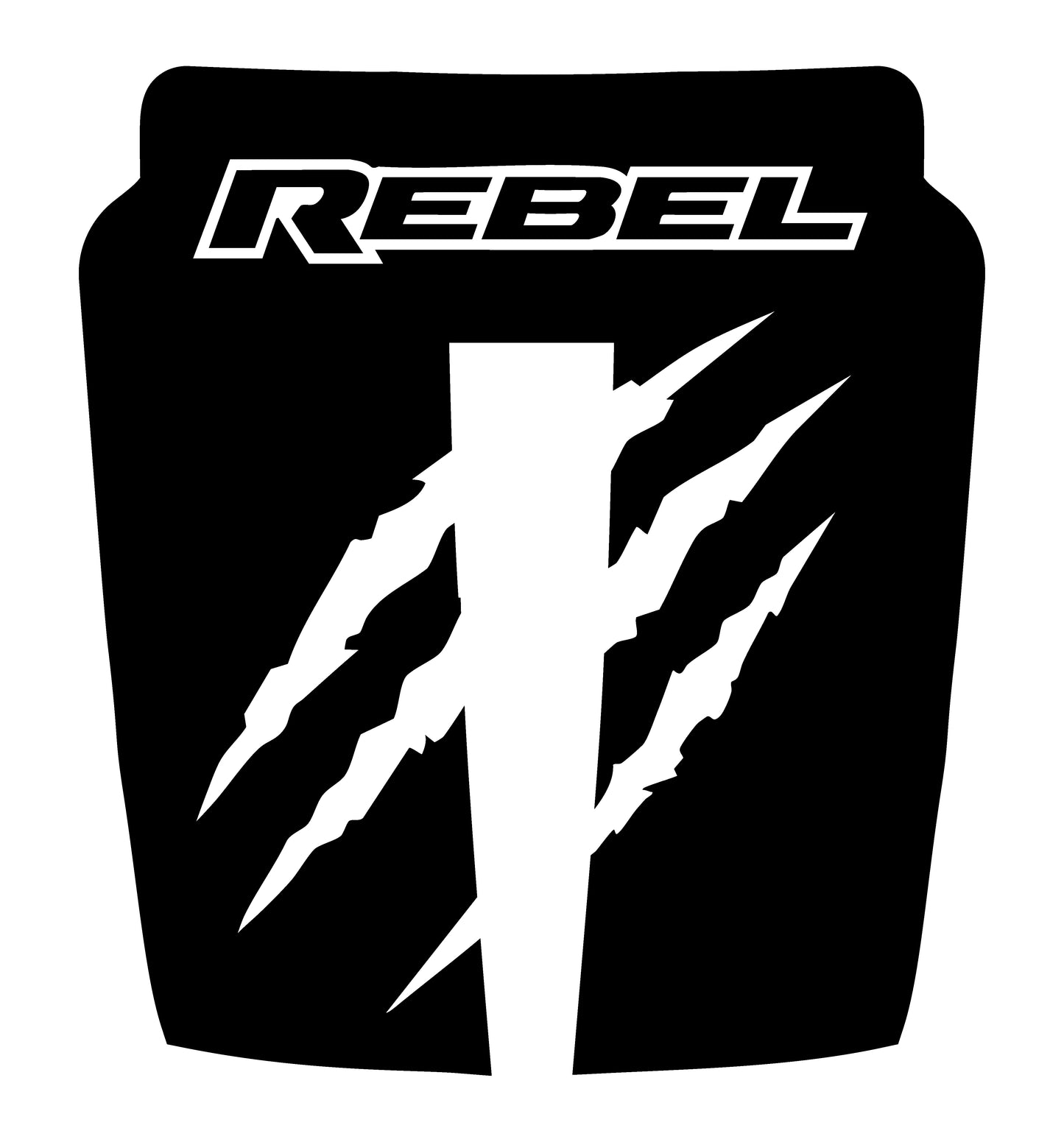 Hood Panel Decal/Sticker - Fierce REBEL Monster Slash Graphic Kit - For Dodge Ram 2019-2025 - Premium Vinyl