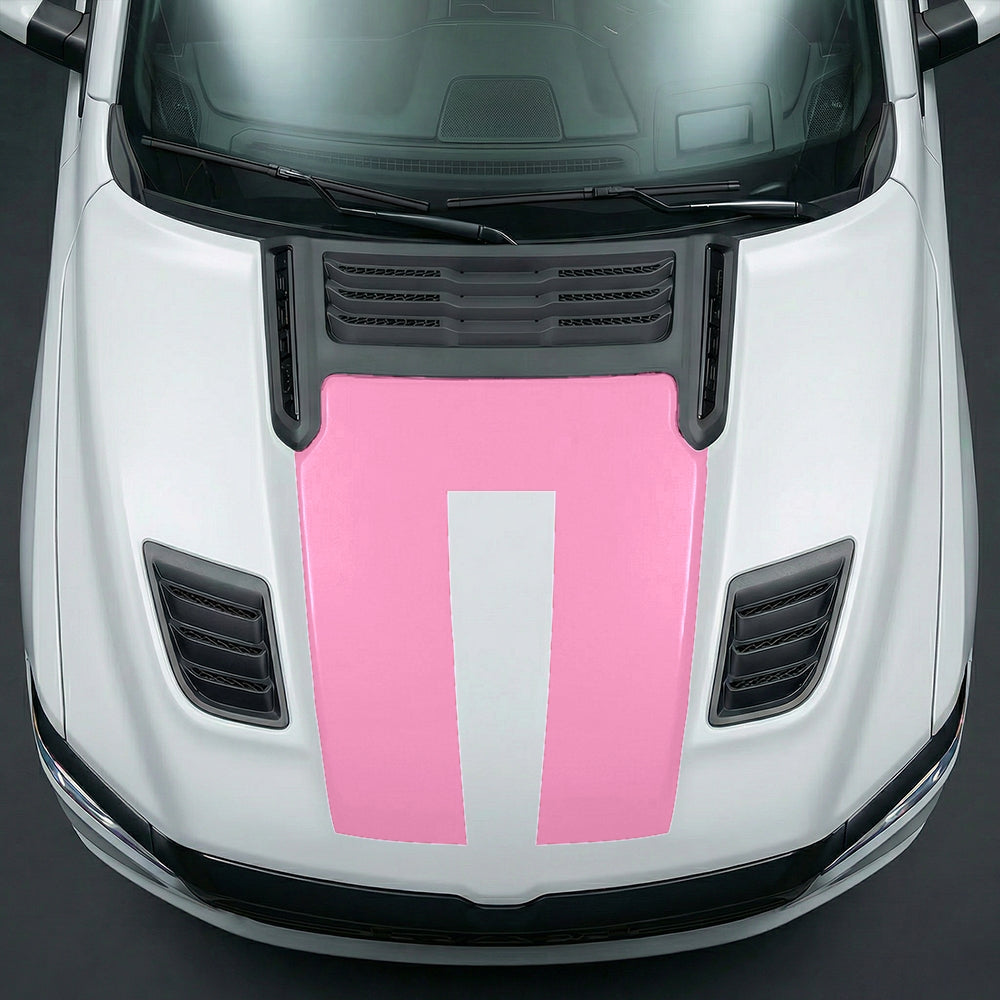 Hood Panel Decal/Sticker - Solid RAM 1500 U-Shape Graphic Kit - For Dodge Ram 2019-2025 - Premium Vinyl