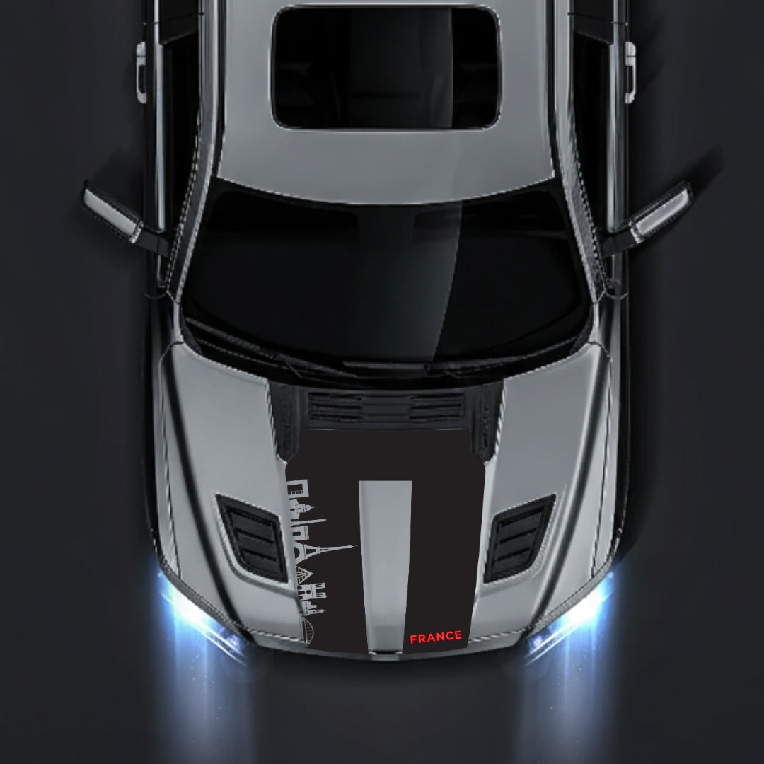 Hood Panel Decal/Sticker - France Skyline - Cut Graphic Kit - For Dodge RAM 1500 2019-2025 - Premium Vinyl