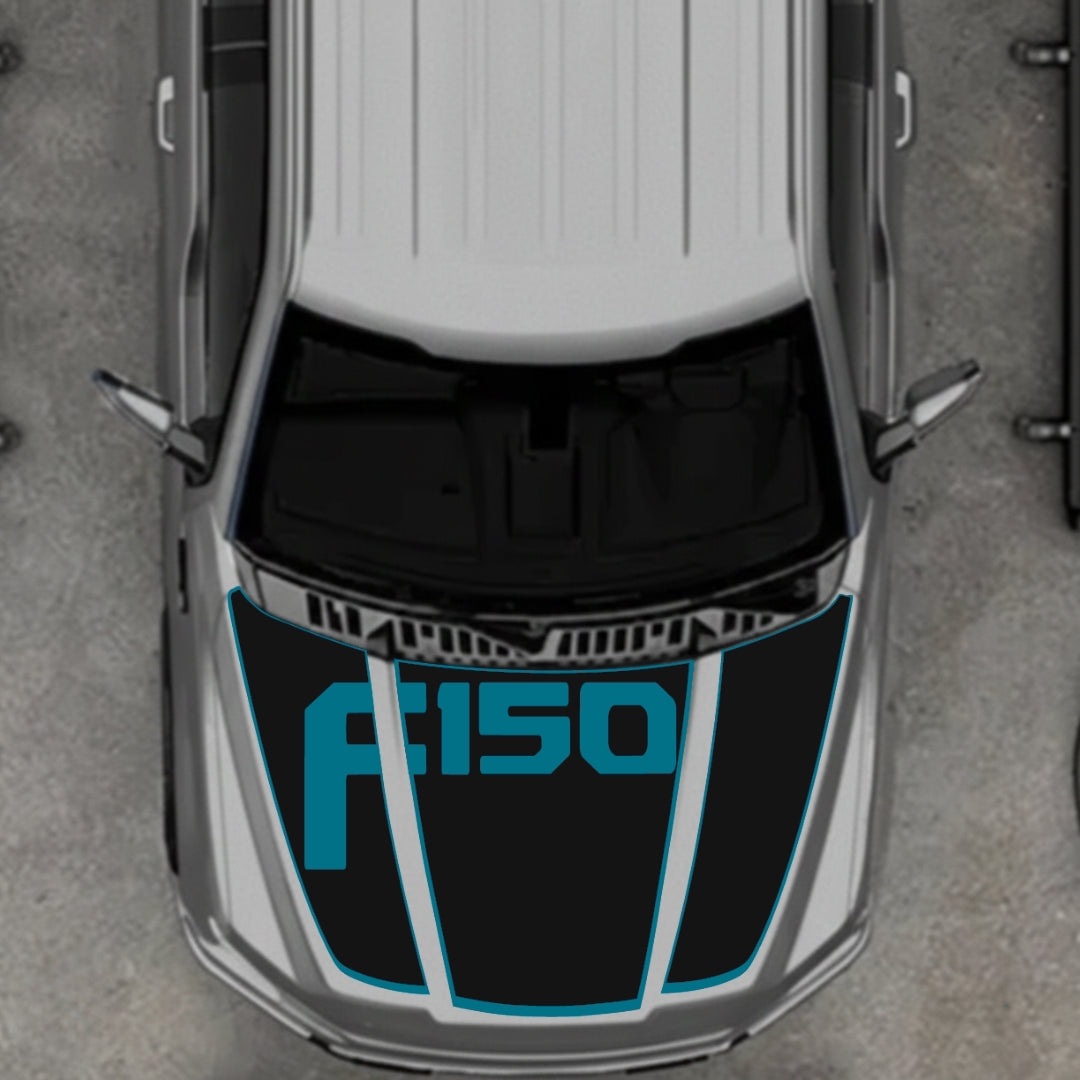 Hood Panel Decal/Sticker - Style 13 Graphic Kit - For Ford F-150 2020-2026 - Premium Vinyl