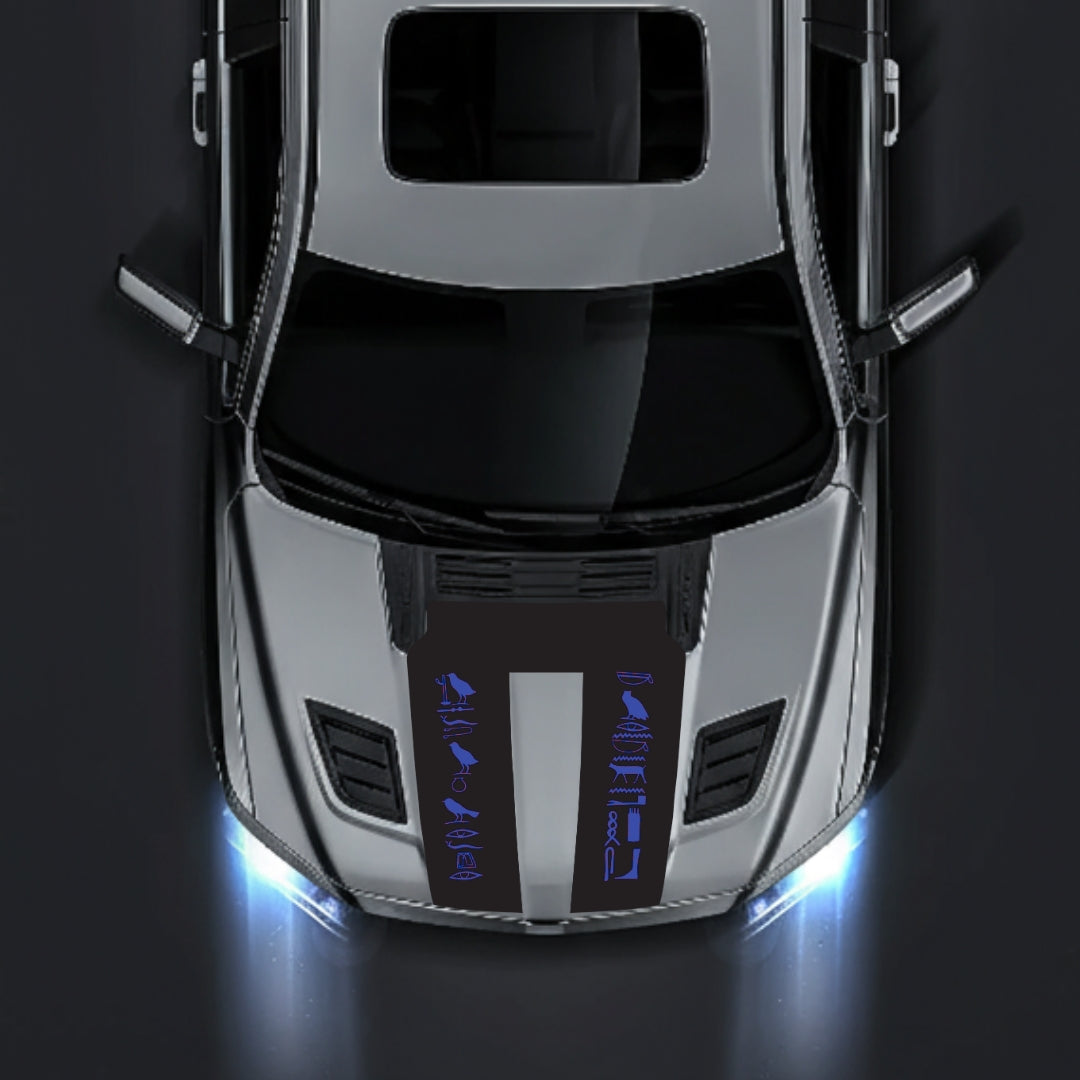 Hood Panel Decal/Sticker - Egyptian Hieroglyph Graphic Kit - For Dodge RAM 1500 2019-2025 - Premium Vinyl