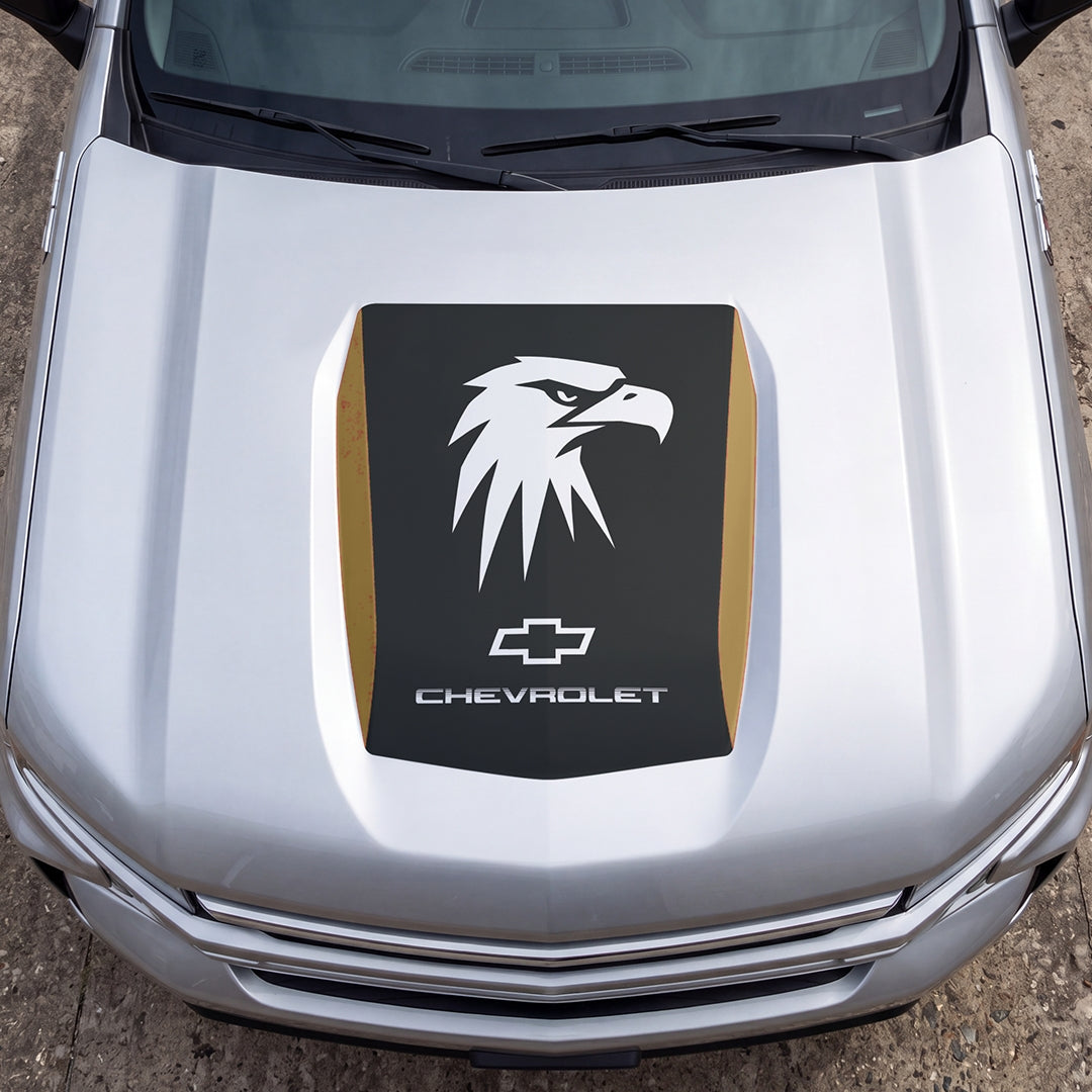 Hood Panel Decal/Sticker - Eagle Head Graphic Decal Graphic Kit - For Chevrolet Silverado 2019-2024 - Premium Vinyl
