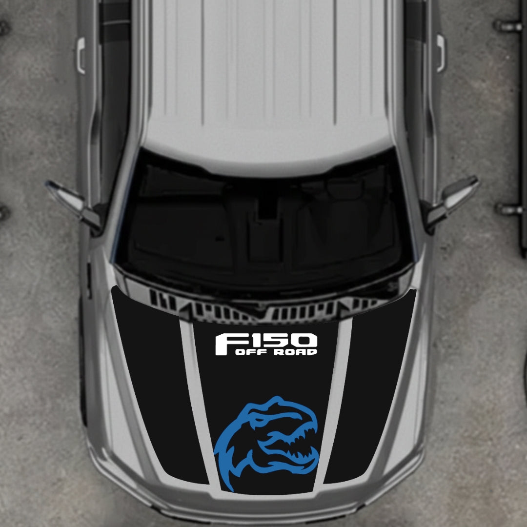 Hood Panel Decal/Sticker - Rex Style 8 Graphic Kit - For Ford F-150 2020-2026 - Premium Vinyl