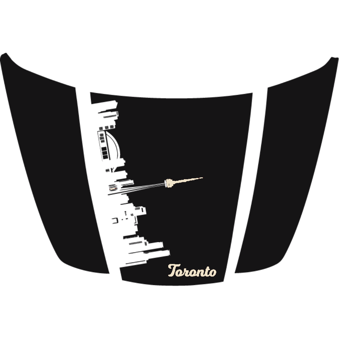 Hood Panel Decal/Sticker - Toronto Skyline - Cut Graphic Kit - For Ford F-150 2020-2026 - Premium Vinyl
