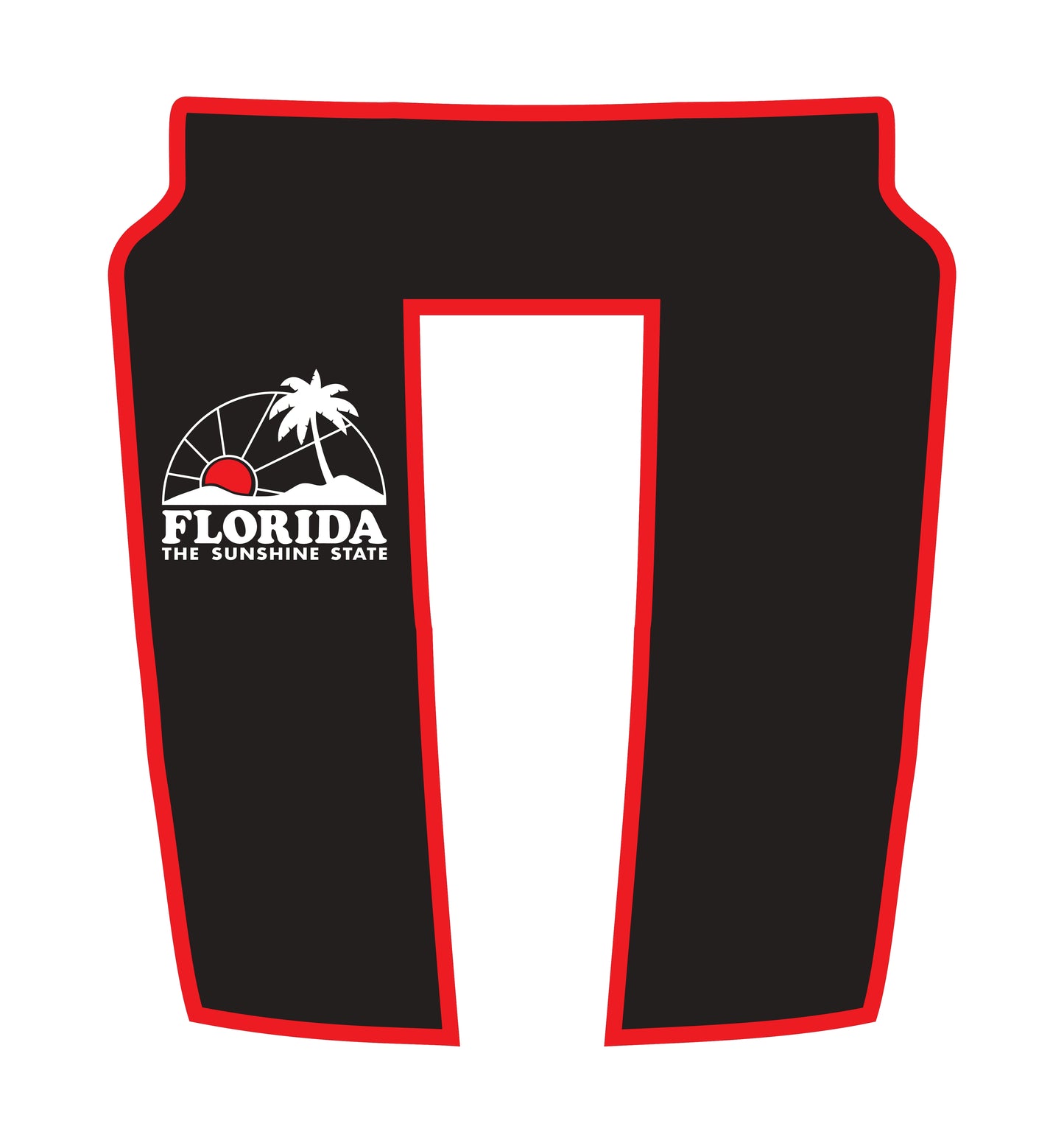 Hood Panel Decal/Sticker - Florida - Cut - Border Graphic Kit - For Dodge RAM 1500 2019-2025 - Premium Vinyl