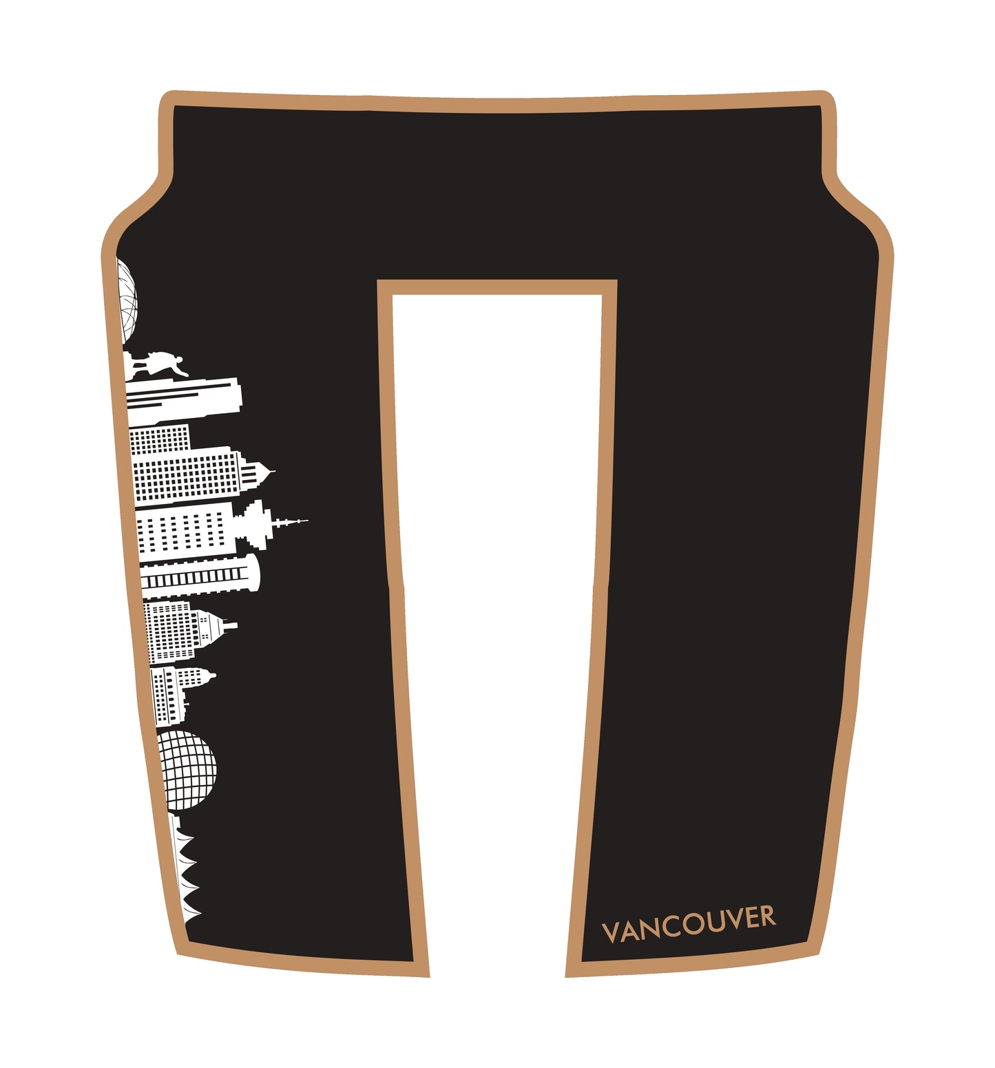 Performance Hood Panel Decal/Sticker - Vancouver Skyline - Cut - Border Graphic Kit - For Dodge RAM 1500 2019-2025 - Premium Vinyl
