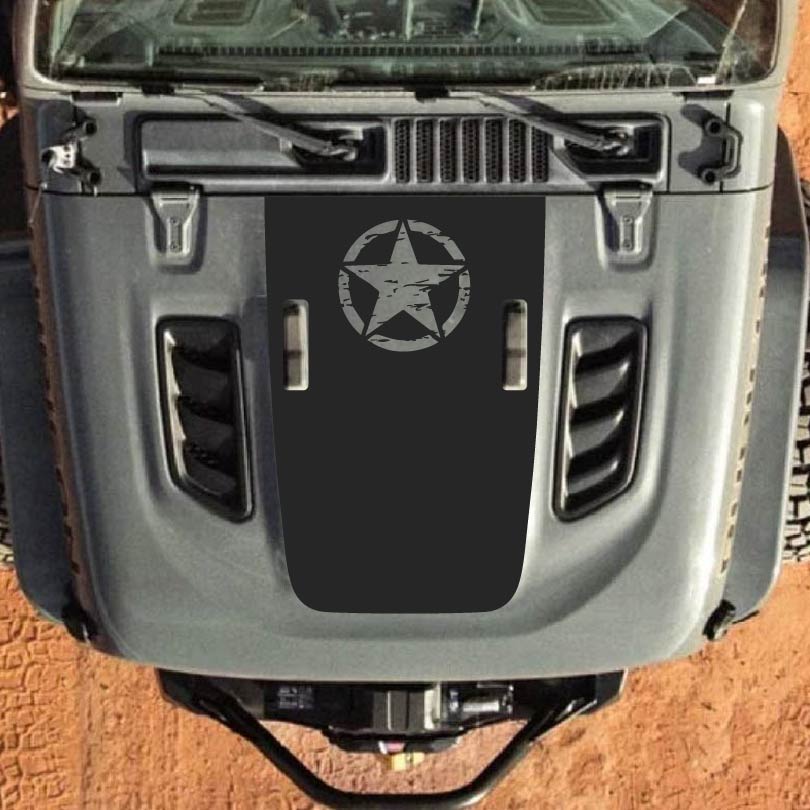 Hood Styles Decal/Sticker - For JL/JLU/JT/4XE Rubicon Hood - 2018-2025 - Premium Vinyl