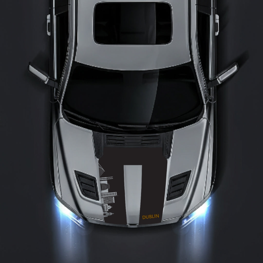 Performance Hood Panel Decal/Sticker - Dublin Skyline - Cut Graphic Kit - For Dodge RAM 1500 2019-2025 - Premium Vinyl