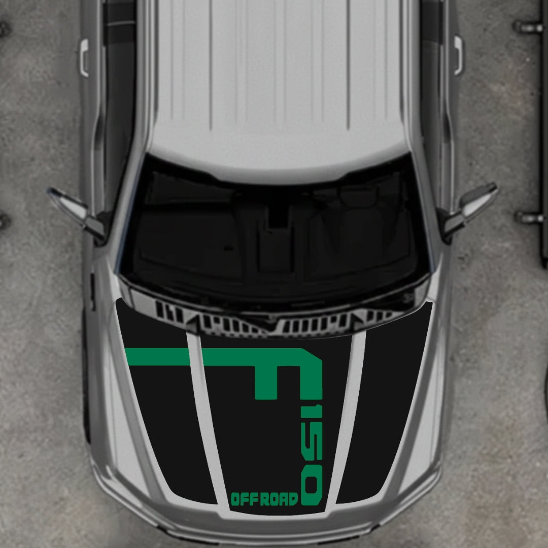 Hood Panel Decal/Sticker - Style 8 Graphic Kit - For Ford F-150 2020-2026 - Premium Vinyl