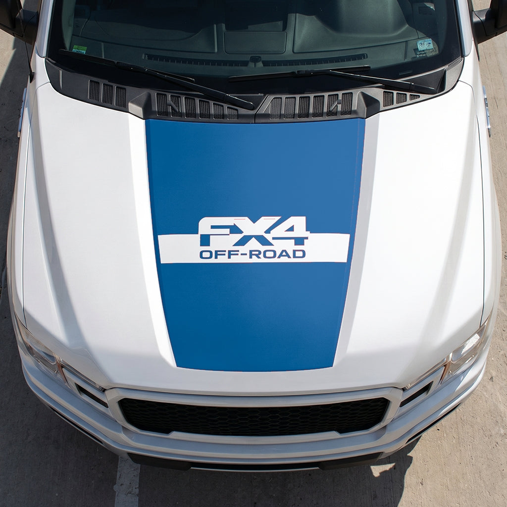 Hood Panel Decal/Sticker - Solid FX4 Graphic Decal Graphic Kit - For Ford F-150 2015-2020 - Premium Vinyl