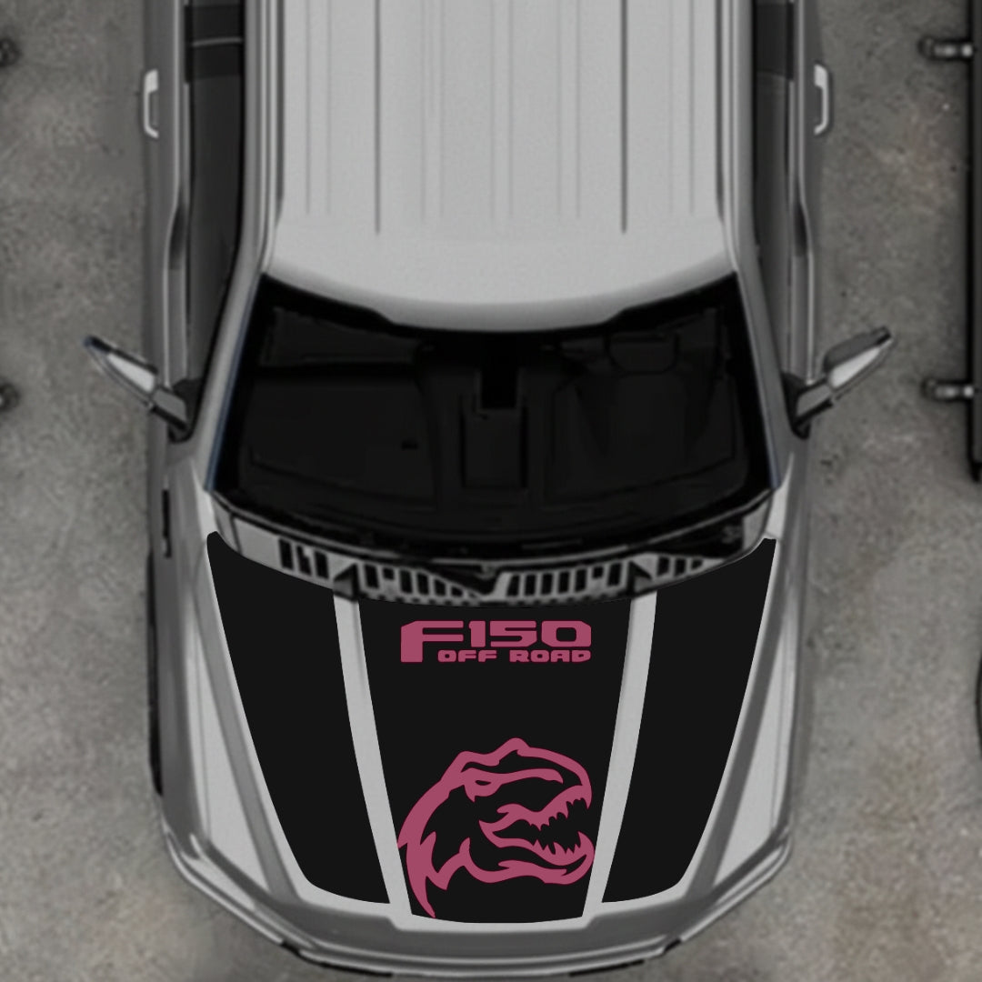 Hood Panel Decal/Sticker - Rex Style 9 Graphic Kit - For Ford F-150 2020-2026 - Premium Vinyl