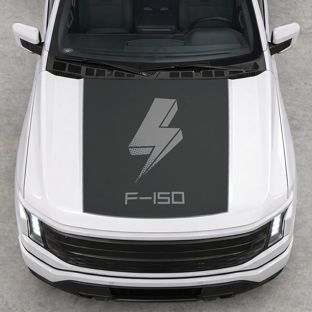 Hood Panel Decal/Sticker - Bold Electric Graphic Decal Graphic Kit - For FORD F-150 2015-2020 - Premium Vinyl