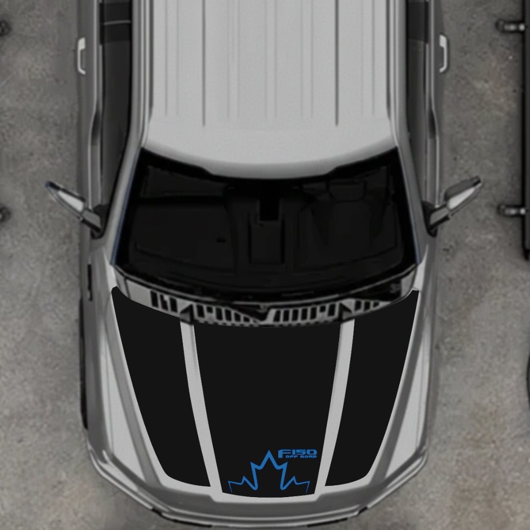 Hood Panel Decal/Sticker - Canada Style 1 Graphic Kit - For Ford F-150 2020-2026 - Premium Vinyl