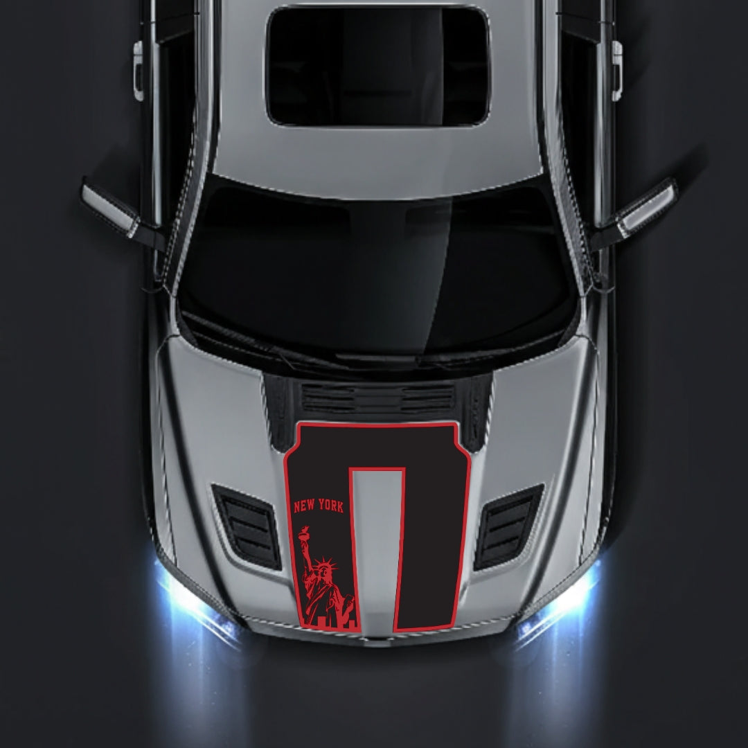 Hood Panel Decal/Sticker - New York - Border Graphic Kit - For Dodge RAM 1500 2019-2025 - Premium Vinyl