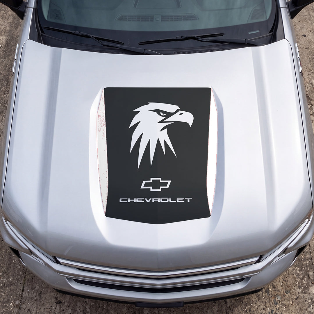 Hood Panel Decal/Sticker - Eagle Head Graphic Decal Graphic Kit - For Chevrolet Silverado 2019-2024 - Premium Vinyl