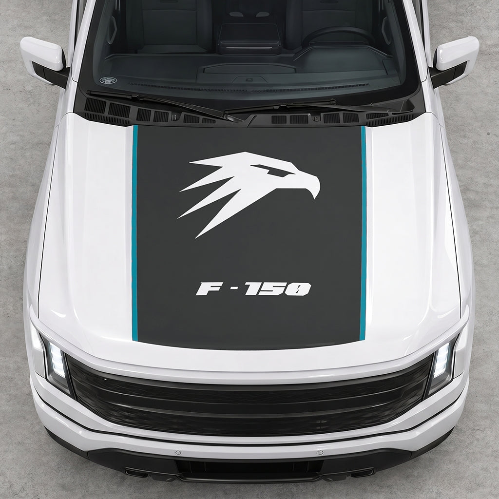 Hood Panel Decal/Sticker - Hawk Head Graphic Decal Graphic Kit - For Ford F-150 2015-2020 - Premium Vinyl