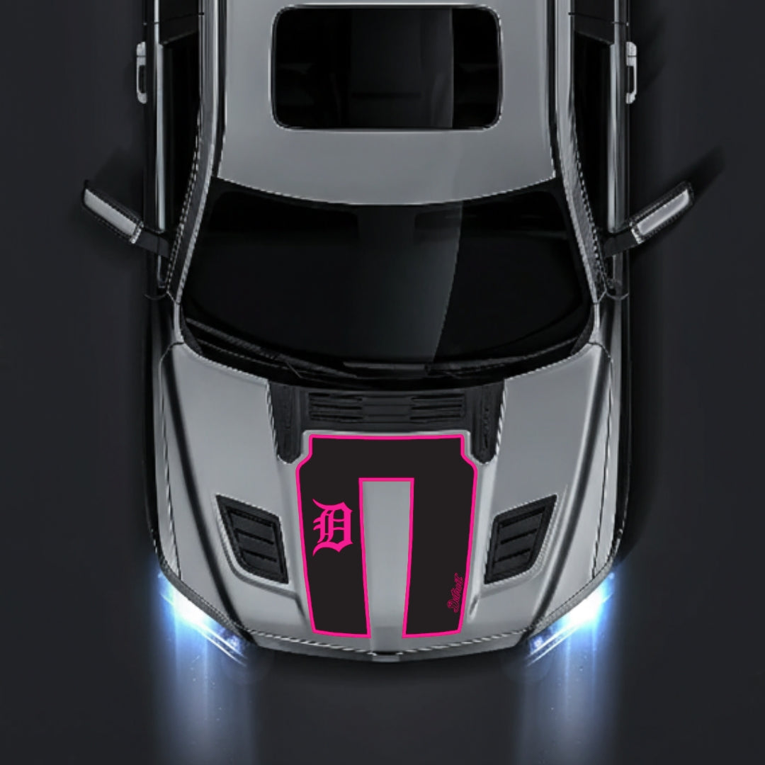 Hood Panel Decal/Sticker - Detroit Street - Border Graphic Kit - For Dodge RAM 1500 2019-2025 - Premium Vinyl