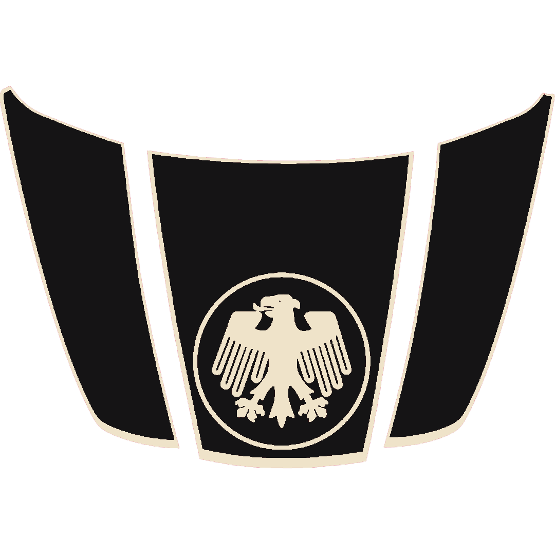 Hood Panel Decal/Sticker - Germany Logo - Border Graphic Kit - For Ford F-150 2020-2026 - Premium Vinyl