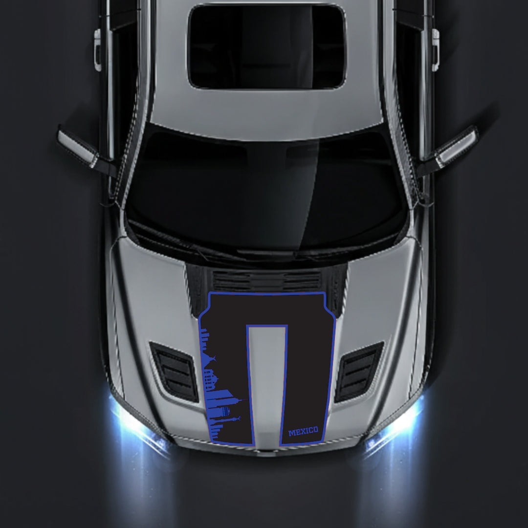 Hood Panel Decal/Sticker - Mexico Skyline - Border Graphic Kit - For Dodge RAM 1500 2019-2025 - Premium Vinyl
