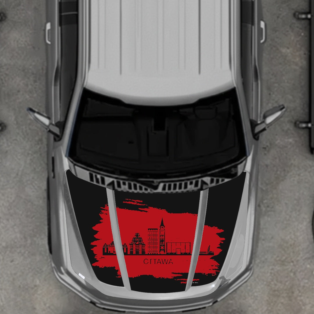 Hood Panel Decal/Sticker - Ottawa Graphic Kit - For Ford F-150 2020-2026 - Premium Vinyl