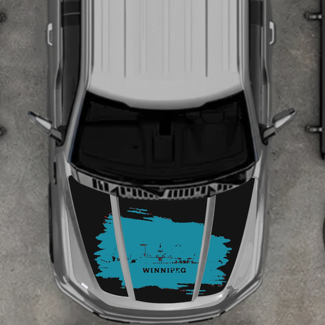 Hood Panel Decal/Sticker - Winnipeg Graphic Kit - For Ford F-150 2020-2026 - Premium Vinyl