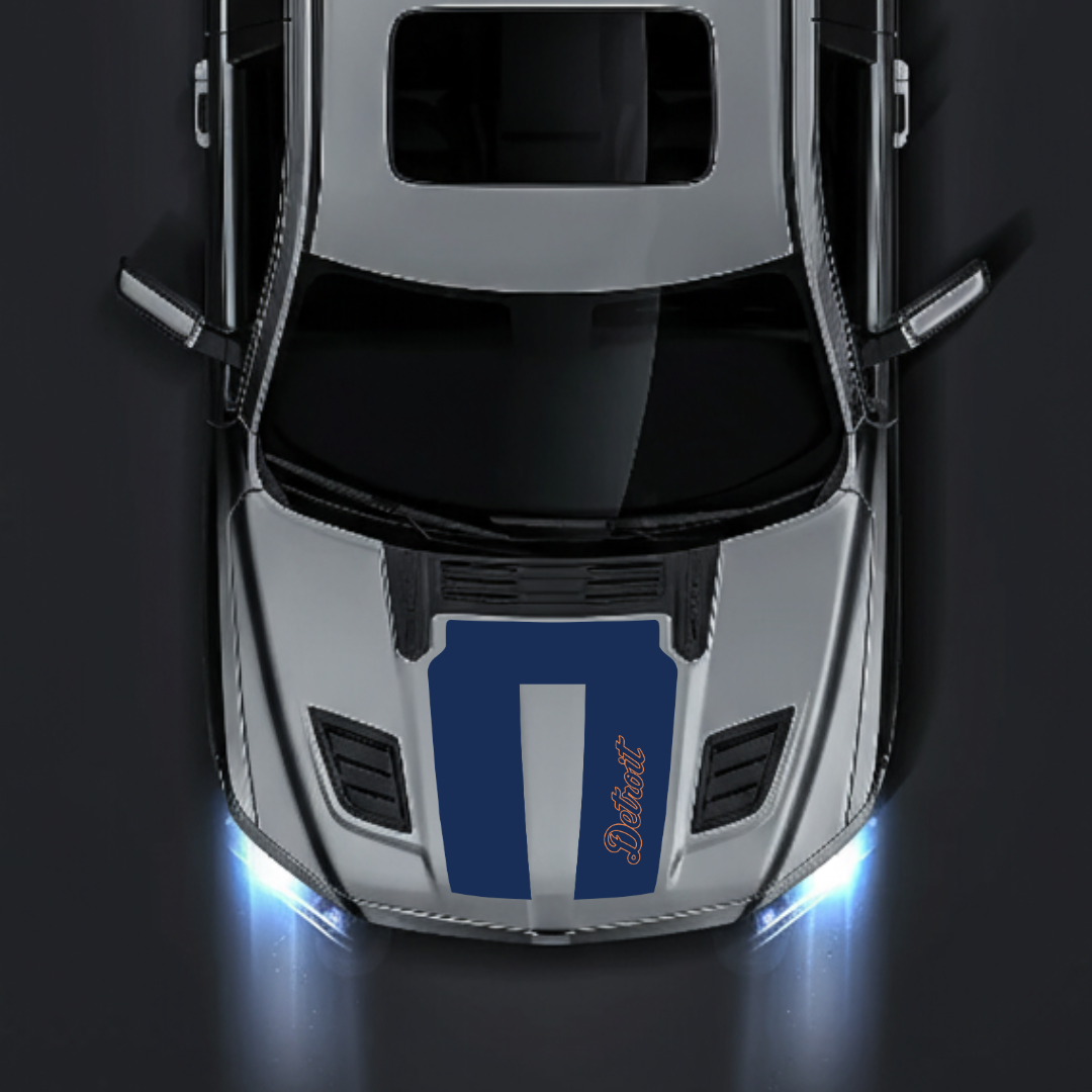 Performance Hood Panel Decal/Sticker - Detroit Graphic Kit - For Dodge RAM 1500 2019-2025 - Premium Vinyl