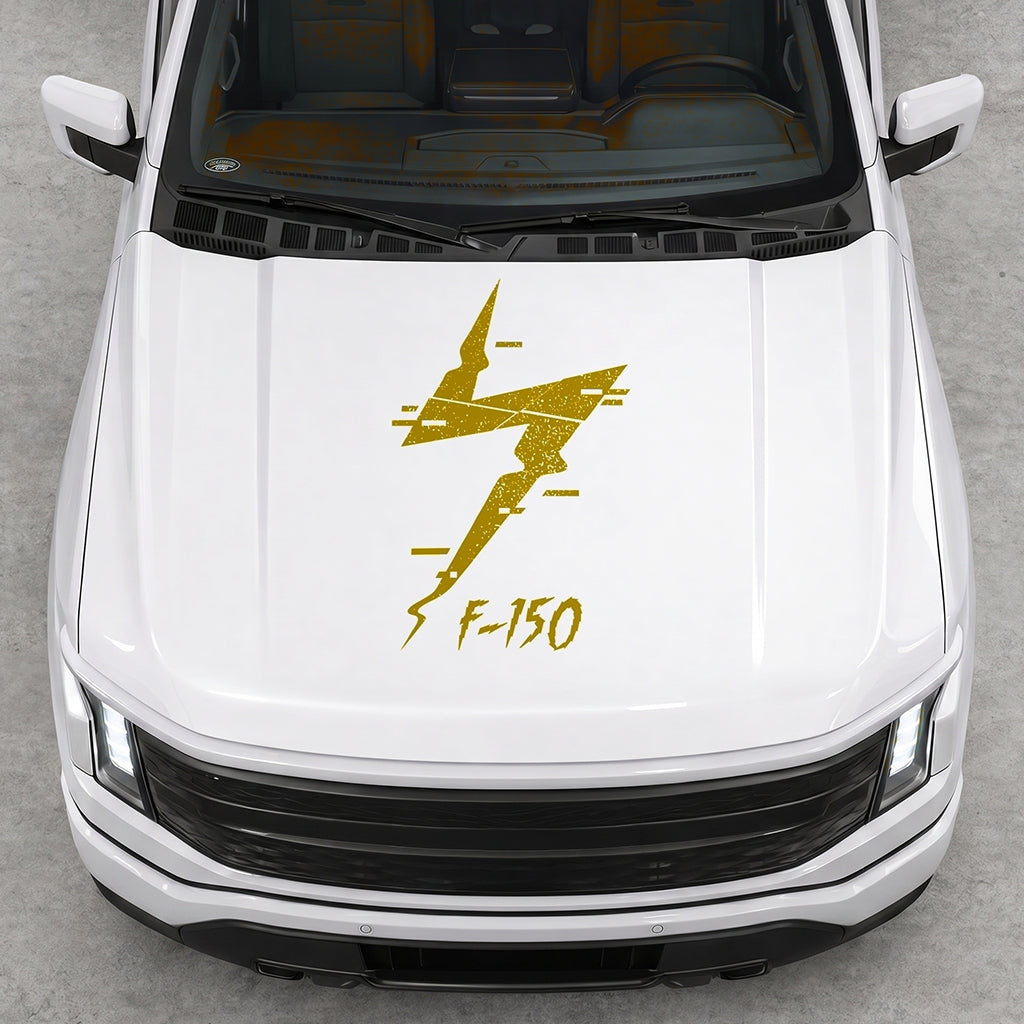 Hood Panel Decal/Sticker - Cut Electric F150 Graphic Decal Graphic Kit - For FORD F-150 2015-2020 - Premium Vinyl