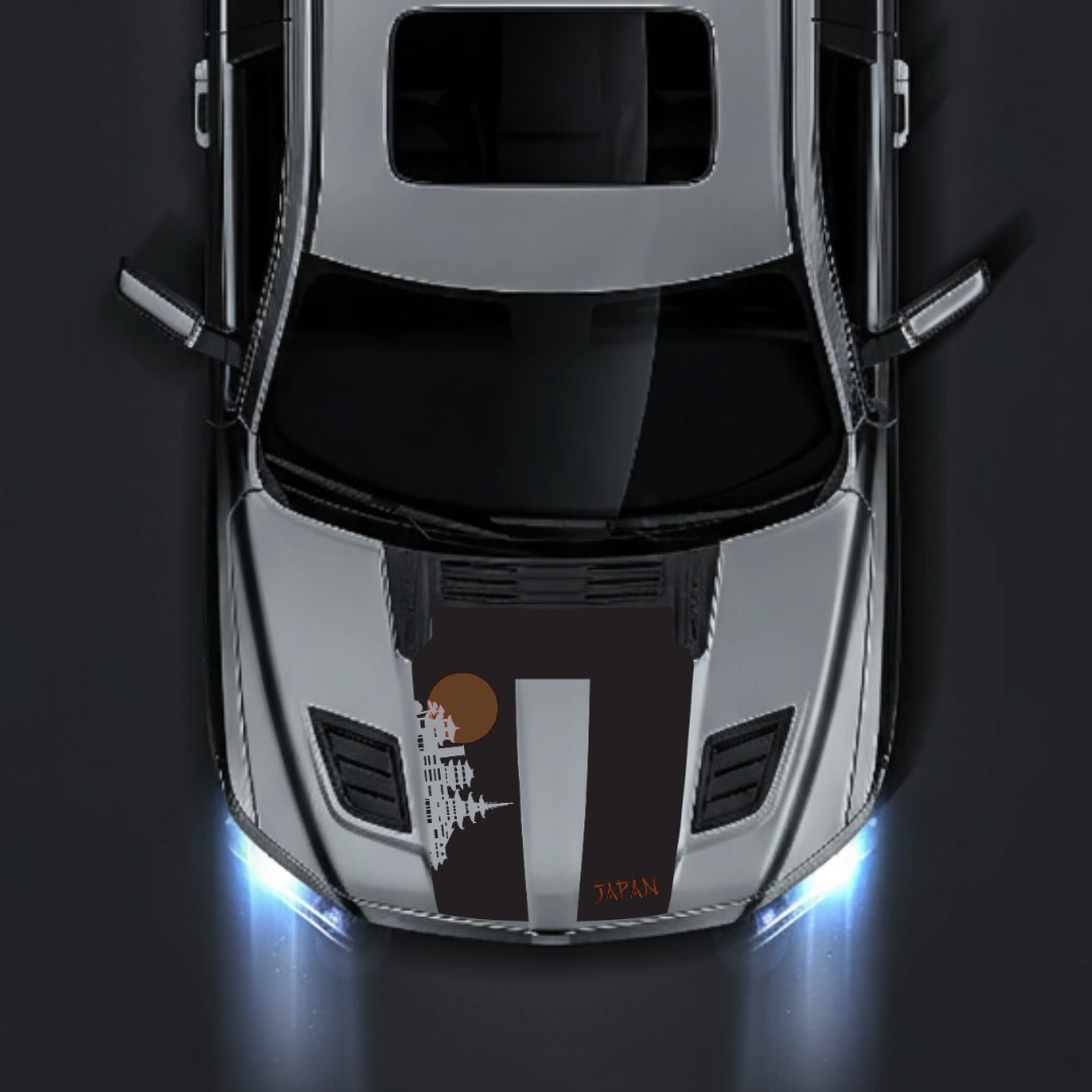 Hood Panel Decal/Sticker - Japan Skyline - Cut Graphic Kit - For Dodge RAM 1500 2019-2025 - Premium Vinyl