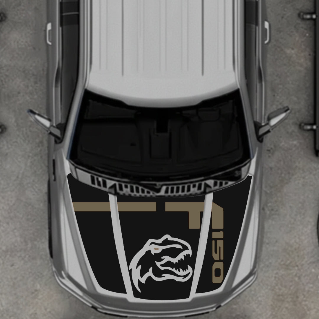Hood Panel Decal/Sticker - Rex Style 3 Graphic Kit - For Ford F-150 2020-2026 - Premium Vinyl