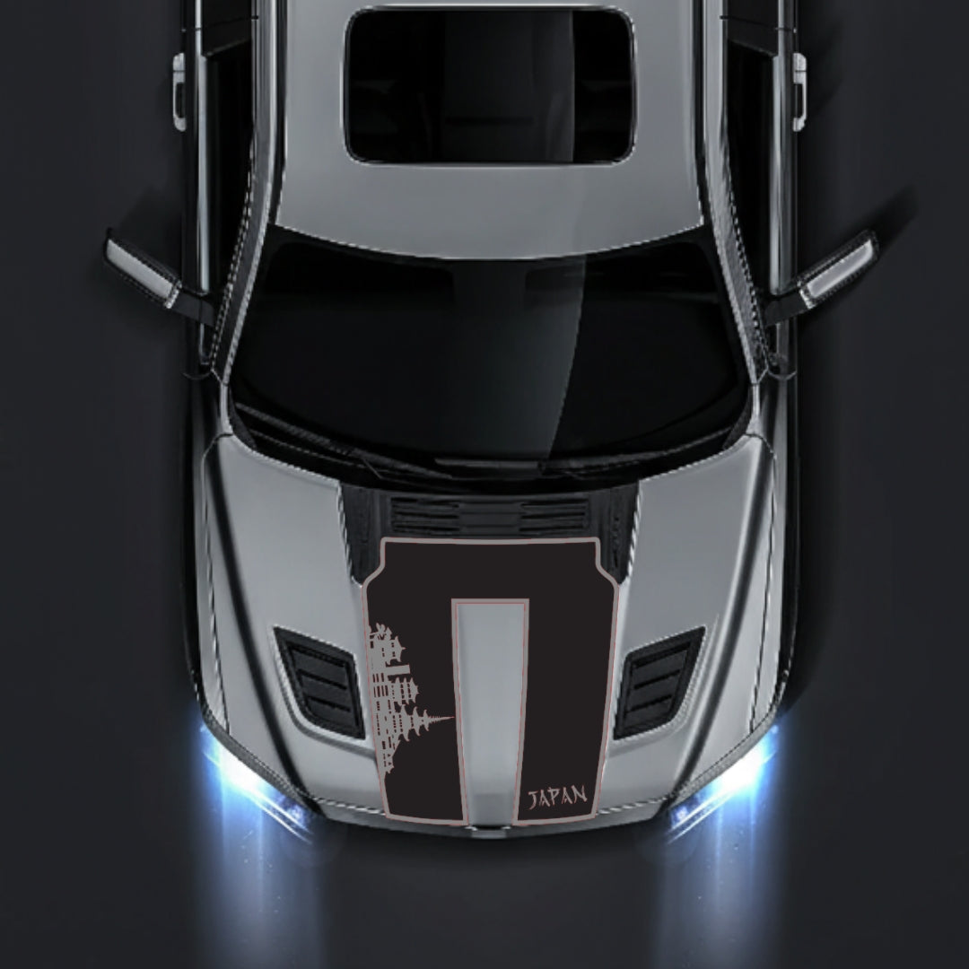 Hood Panel Decal/Sticker - Japan Skyline - Border Graphic Kit - For Dodge RAM 1500 2019-2025 - Premium Vinyl