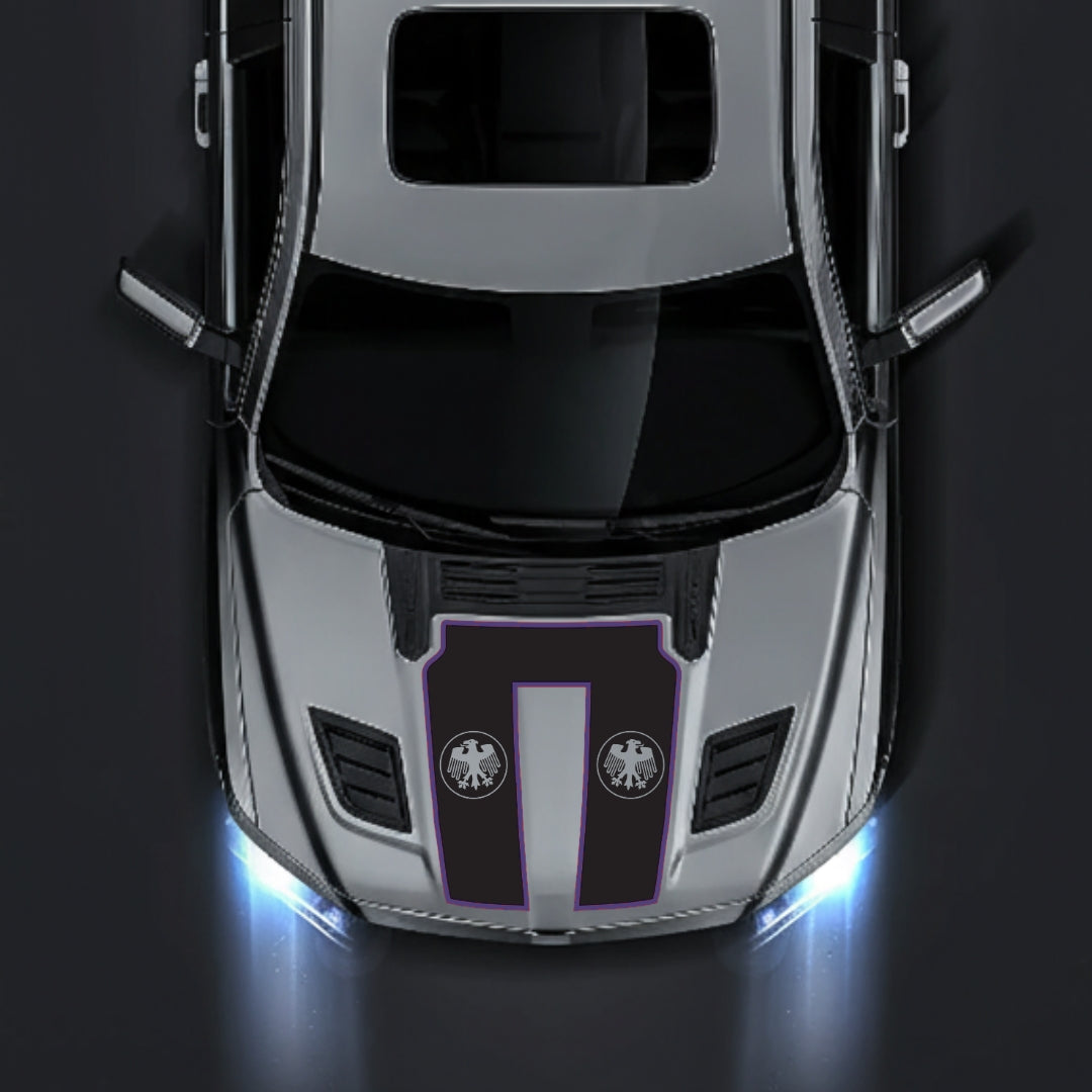 Hood Panel Decal/Sticker - Germany Visual Identity - Cut - Border Graphic Kit - For Dodge RAM 1500 2019-2025 - Premium Vinyl