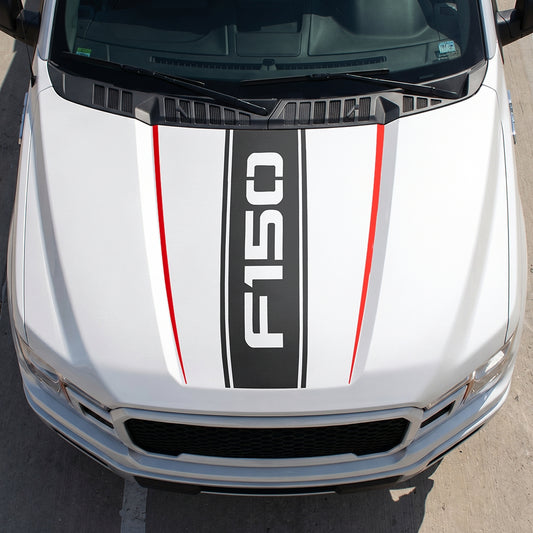 Hood Panel Decal/Sticker - Bold Cut F150 Graphic Decal Graphic Kit - For Ford F-150 2015-2020 - Premium Vinyl