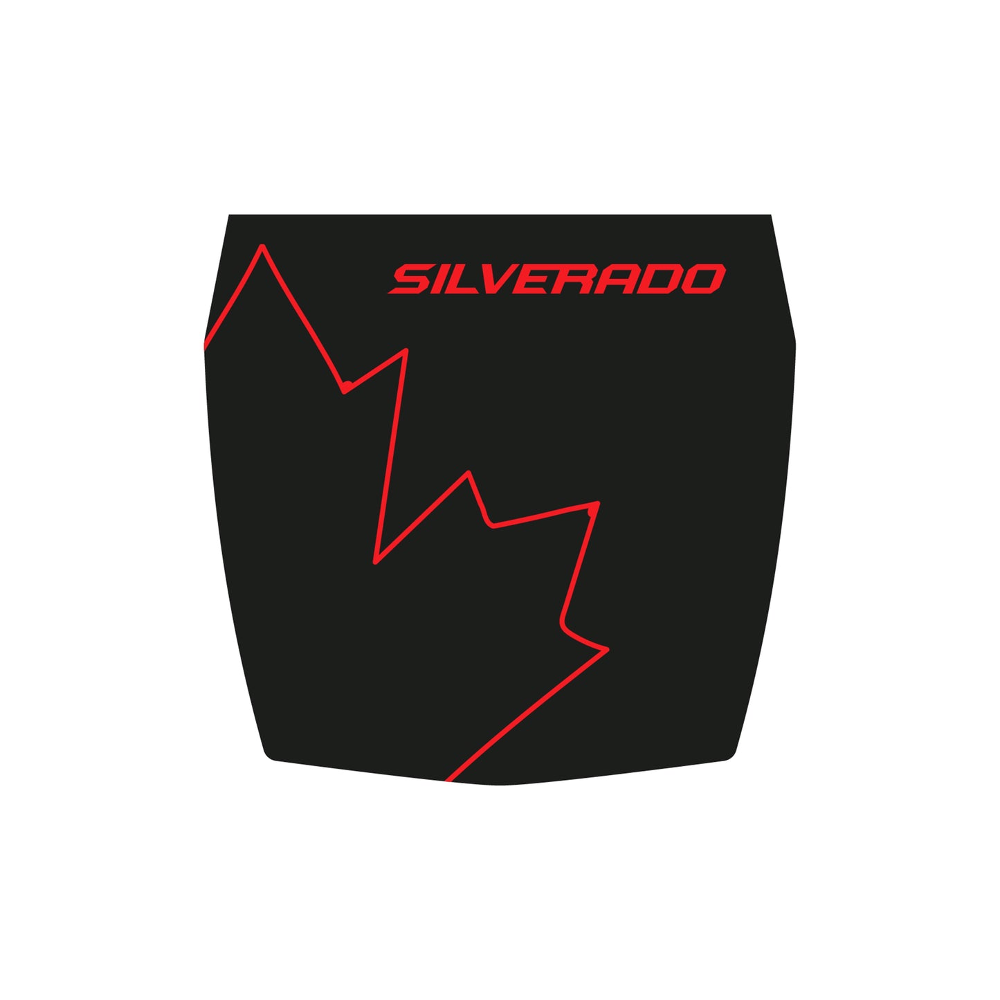Hood Panel Decal/Sticker - Canada Full Maple Graphic Decal Graphic Kit - For Chevrolet Silverado 2019-2024 - Premium Vinyl