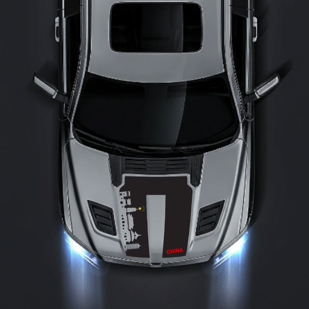 Performance Hood Panel Decal/Sticker - China Skyline - Cut Graphic Kit - For Dodge RAM 1500 2019-2025 - Premium Vinyl