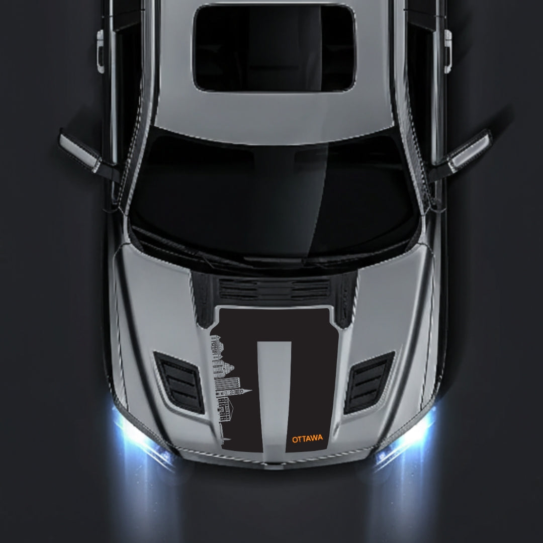Hood Panel Decal/Sticker - Ottawa Skyline - Cut Graphic Kit - For Dodge RAM 1500 2019-2025 - Premium Vinyl