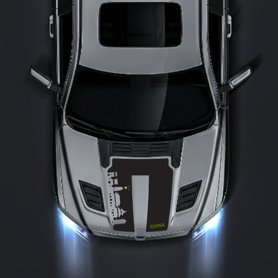 Performance Hood Panel Decal/Sticker - China Skyline - Cut Graphic Kit - For Dodge RAM 1500 2019-2025 - Premium Vinyl