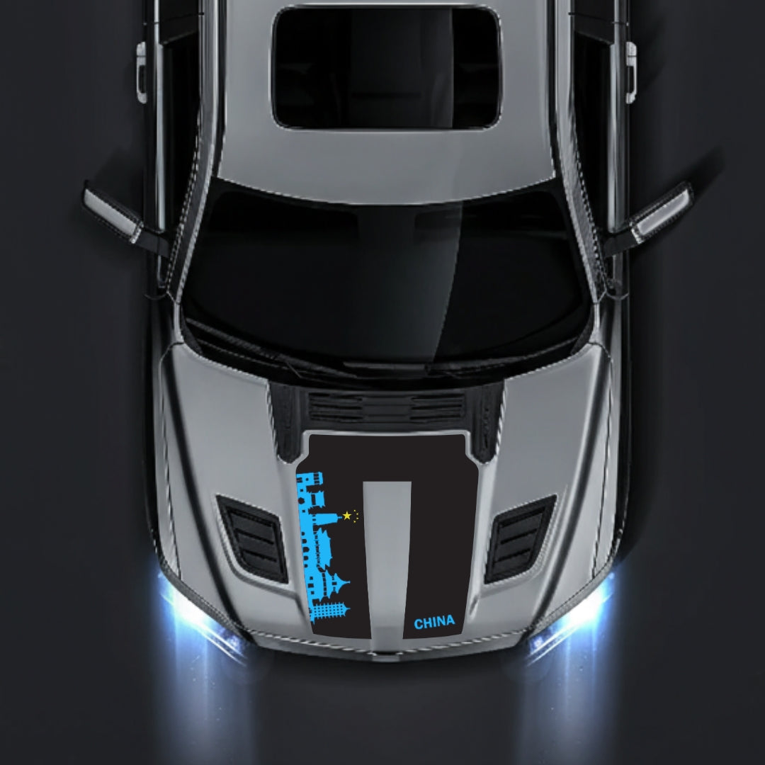 Hood Panel Decal/Sticker - China Skyline Graphic Kit - For Dodge RAM 1500 2019-2025 - Premium Vinyl