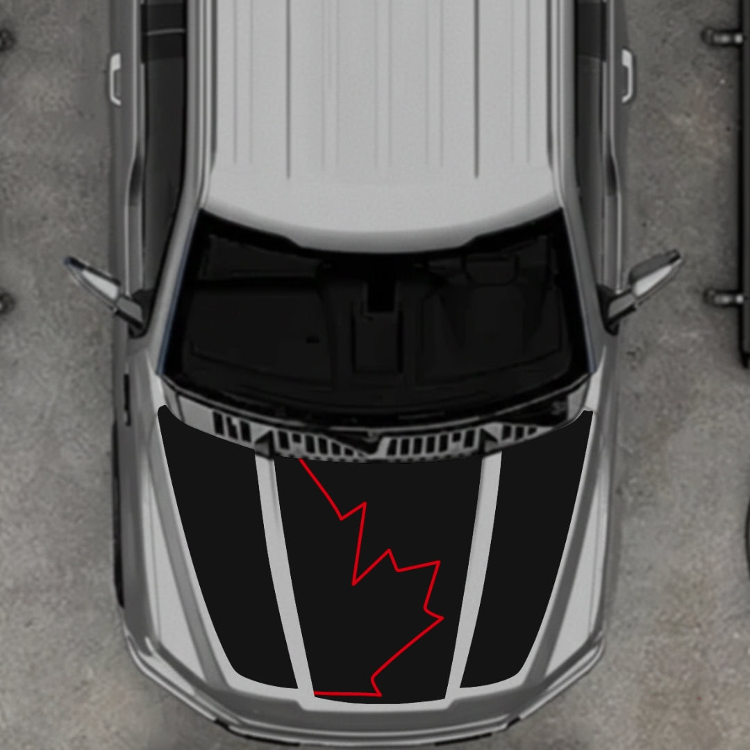 Hood Panel Decal/Sticker - Canada Style 22 Graphic Kit - For Ford F-150 2020-2026 - Premium Vinyl