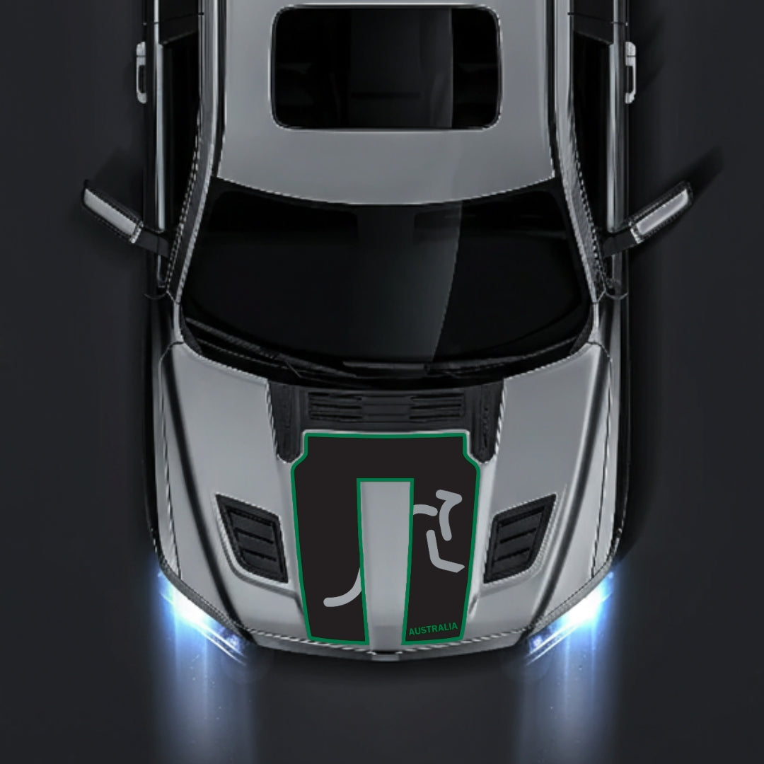 Performance Hood Panel Decal/Sticker - Australia - Cut - Border Graphic Kit - For Dodge RAM 1500 2019-2025 - Premium Vinyl