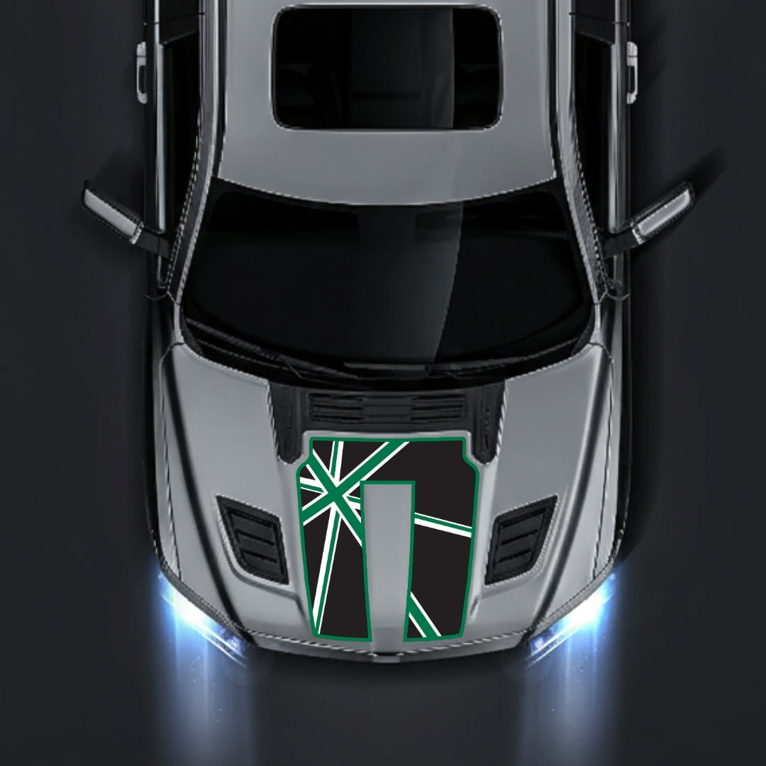 Performance Hood Panel Decal/Sticker - England - Border Graphic Kit - For Dodge RAM 1500 2019-2025 - Premium Vinyl