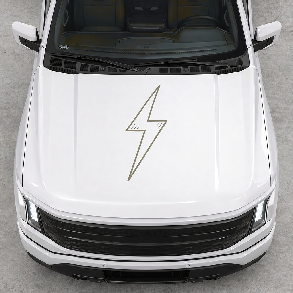Hood Panel Decal/Sticker - Cut Electric Graphic Decal Graphic Kit - For FORD F-150 2015-2020 - Premium Vinyl