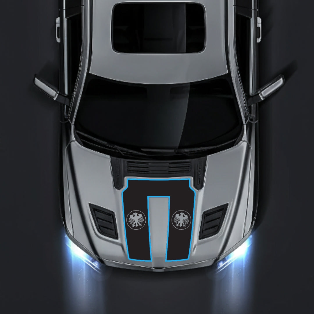 Hood Panel Decal/Sticker - Germany Visual Identity - Cut - Border Graphic Kit - For Dodge RAM 1500 2019-2025 - Premium Vinyl