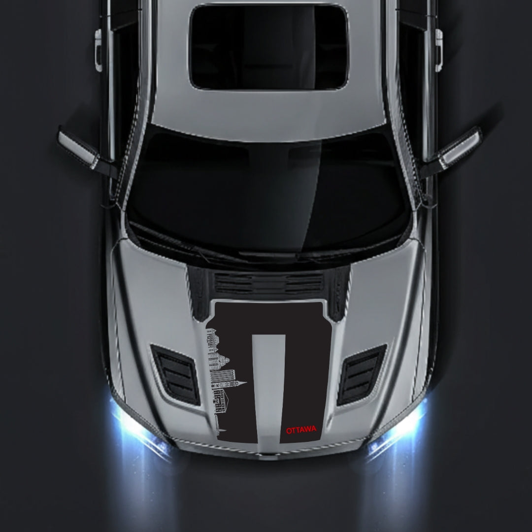 Performance Hood Panel Decal/Sticker - Ottawa Skyline - Cut Graphic Kit - For Dodge RAM 1500 2019-2025 - Premium Vinyl