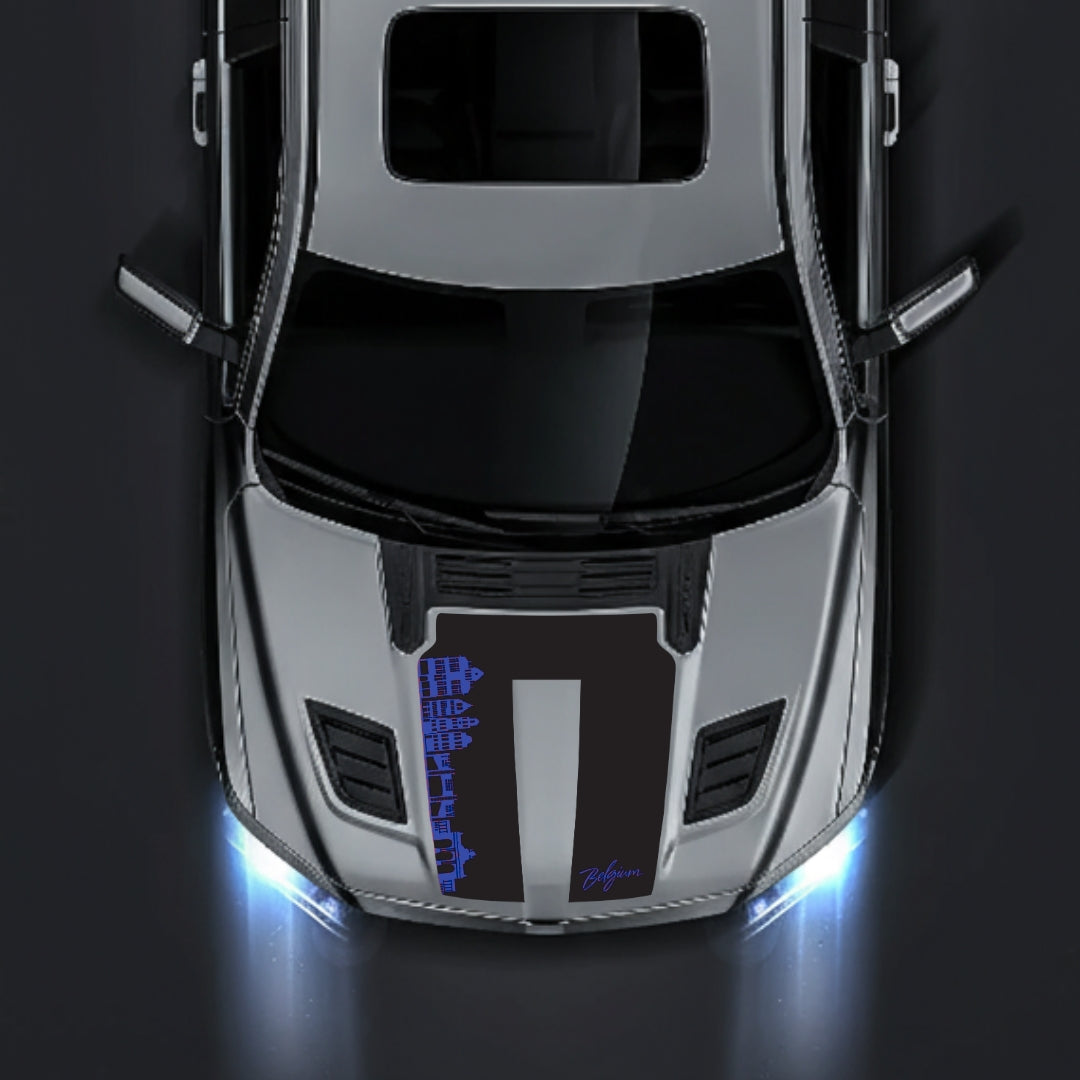 Hood Panel Decal/Sticker - Belgium Skyline Graphic Kit - For Dodge RAM 1500 2019-2025 - Premium Vinyl